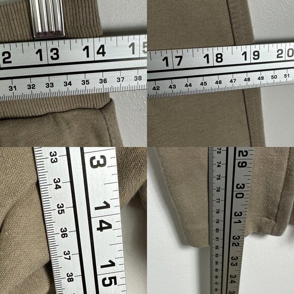 ASRV Aesthetic Revolution Pants Tan Size Medium Ribbed Ankle Zip Stretch Rib Men - Picture 16 of 16